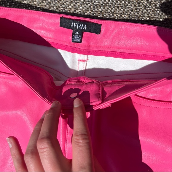 AFRM Heston Faux Leather Straight Leg Pants - Picture 10 of 16